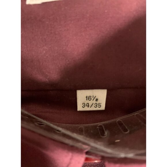 Pierre Cardin Mens Comfort Fit Dress Shirt Berry 16.5 34/35 - Picture 5 of 11